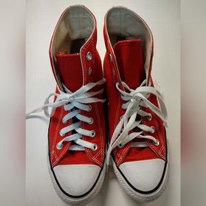 Converse red high tops mens 7/women's 9